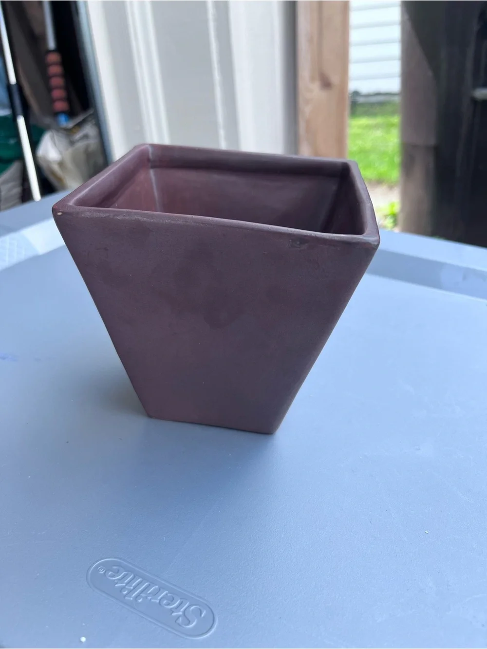 Brown Geometric Ceramic Planter - Unbranded Vance Retera brown